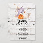 白素朴木水カラーカボチャひまわりI 招待状 (正面/裏面)