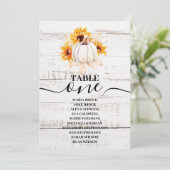 白素朴木水カラーカボチャひまわりInv 招待状 (スタンド正面)