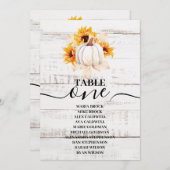 白素朴木水カラーカボチャひまわりInv 招待状 (正面/裏面)