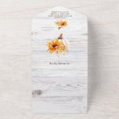 白素朴木水カラーカボチャ赤ちゃんシャワー オールインワン招待状 (外側)