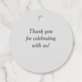 白素朴木素朴の結婚パーティー フェイバータグ (裏面)