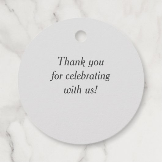 白素朴木素朴の結婚パーティー フェイバータグ (裏面)