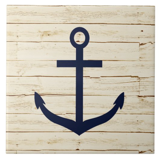 白素朴木(いかり) タイル (正面)