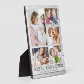 白素朴木MOM最高の EVER写真コラージュ フォトプラーク (側面)