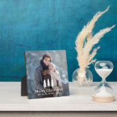 白素朴松の木クリスマスホリデー写真 フォトプラーク (インサイチュ)