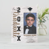 白素朴樺の木卒業写真の発表 招待状 (スタンド正面)