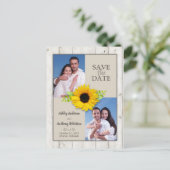 白素朴洗ひまわり写真保存日 ポストカード (スタンド正面)
