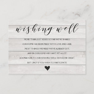白素朴結婚木Wishing well insert card エンクロージャーカード