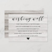 白素朴結婚木Wishing well insert card エンクロージャーカード (正面/裏面)