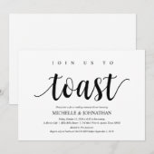 白素朴結婚黒のリハーサル・ディナー 招待状 (正面/裏面)