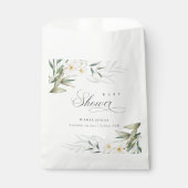 白素朴緑フローラバンチ赤ちゃんシャワー フェイバーバッグ (正面)