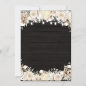 白素朴花と木の結婚式招待状 招待状 (裏面)