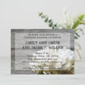 白素朴花カップルのシャワー招待状 招待状 (スタンド正面)