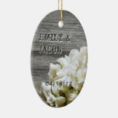 白素朴花結婚式の引き出物オーナメント セラミックオーナメント (右)