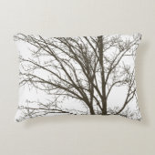 白素朴茶色の木の枝 アクセントクッション (正面)
