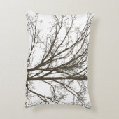 白素朴茶色の木の枝 アクセントクッション (裏面(縦))