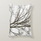白素朴茶色の木の枝 アクセントクッション (正面(垂直))