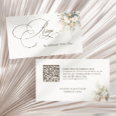 白素朴開花ウェディングRSVP QRコード エンクロージャーカード