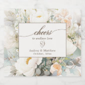 白素朴開花応援結婚ズ スパークリングワインラベル (シングルラベル)