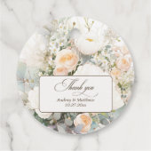 白素朴開花結婚の感謝 フェイバータグ (裏面)