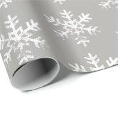 白素朴雪片グレー ラッピングペーパー (ロールコーナー)