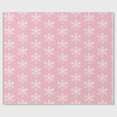 白素朴雪片ピンク ラッピングペーパー (フラット)