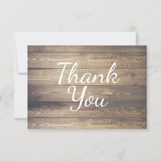 白素朴鹿の木の板 |ウェディングRSVP 出欠カード (裏面)