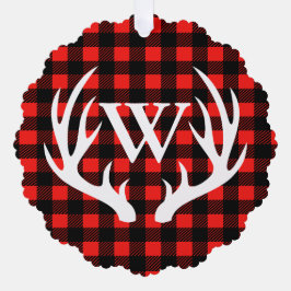 白素朴鹿〔雄ジカの〕枝角&バッファロープライド写真 オーナメントカード