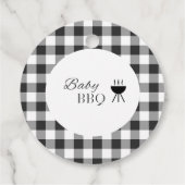 白素朴黒の赤ちゃんシャワー フェイバータグ (裏面)