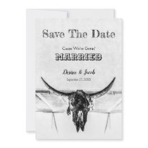 白素朴黒西部の牛のスカル日付を保存