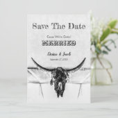 白素朴黒西部の牛のスカル日付を保存 セーブザデート (スタンド正面)