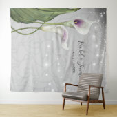 白紫のコーラルリリーの写真用背景タペストリー タペストリー (インサイチュ(横))