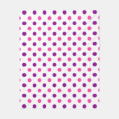 白紫ピンク水玉模様 フリースブランケット (正面)