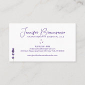 白紫ラベンダー 名刺 (裏面)