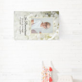 白紫陽花お祝い生葬式 横断幕 (インサイチュ)