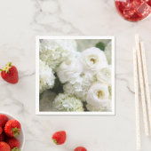 白紫陽花とランナキュラス スタンダードカクテルナプキン (インサイチュ)