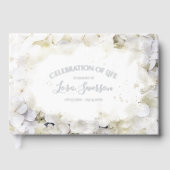 白紫陽花の水彩お祝いの生活 ゲストブック (正面)