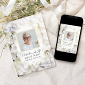 白紫陽花の水彩お祝いの生活 招待状