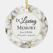 白紫陽花の水彩記念記念 セラミックオーナメント (正面)