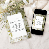 白紫陽花の結婚式の日付を保存 招待状