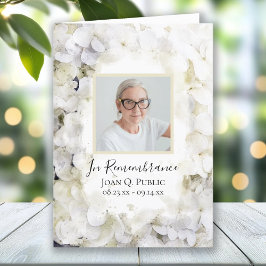 白紫陽花の花葬式お畳み プログラム