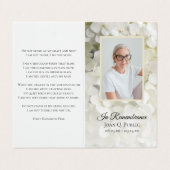 白紫陽花の花葬式祈りの言葉 名刺 (外部フラット)