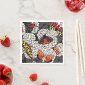 白紫陽花の蛾 スタンダードカクテルナプキン (インサイチュ)