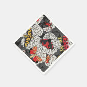 白紫陽花の蛾 スタンダードカクテルナプキン (角)