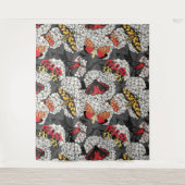 白紫陽花の蛾 タペストリー (正面)