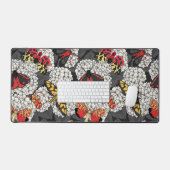 白紫陽花の蛾 デスクマット (キーボード&マウス)