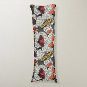 白紫陽花の蛾 ボディピロー (正面縦)