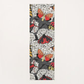 白紫陽花の蛾 ヨガマット (正面)