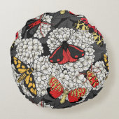 白紫陽花の蛾 ラウンドクッション (裏面)