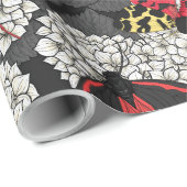 白紫陽花の蛾 ラッピングペーパー (ロールコーナー)